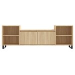 vidaXL Meuble TV Chêne sonoma 160x35x55 cm Bois d'ingénierie