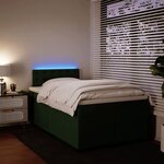 vidaXL Sommier à lattes de lit avec matelas vert foncé 120x190 cm