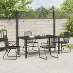 vidaXL Ensemble de salle à manger pour jardin 5 Pièces Noir Rattan PVC