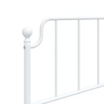 vidaXL Tête de lit métal blanc 90 cm