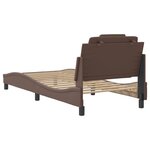 vidaXL Cadre de lit avec tête de lit Marron 90x200 cm Similicuir