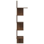 vidaXL Étagère d'angle murale chêne marron bois ingénierie