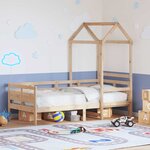 vidaXL Lit de jour avec toit sans matelas 90x190 cm bois massif