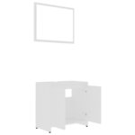 vidaXL Ensemble de meubles de salle de bain 4Pièces Blanc Bois ingénierie