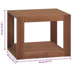 vidaXL Armoire murale de salle de bain 45x45x35 cm Bois de teck solide