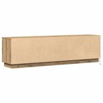 vidaXL Meuble TV avec LED chêne artisanal 180 x 38 x 49 cm