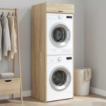 vidaXL Armoire pour machine à laver Sonoma 67 5 x 68 x 200 cm