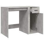 vidaXL Bureau Gris béton 100x49x75 cm Bois d'ingénierie