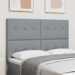 Tête de lit vidaXL en tissu gris clair avec boutons 160 cm