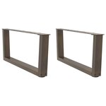 vidaXL Pieds de table basse en forme de V  2 pièces  acier naturel  70 x (30-31 3) cm