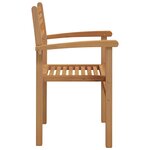 vidaXL Chaises empilables de jardin 6 Pièces Marron 55 5 x 55 5 x 90 cm