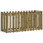 vidaXL Lit surélevé de jardin design de clôture bois de pin imprégné