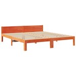VidaXL Cadre de lit familial sans matelas marron ciré 240x200 cm