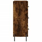 vidaXL Buffet chêne fumé 69 5x34x90 cm bois d'ingénierie