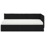vidaXL Cadre de lit d'angle avec matelas 2 Pièces Vert Velours