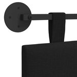 vidaXL Tête de lit suspendue Noir tissu