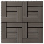 vidaXL Carreaux de terrasse 22 Pièces 30 x 30 cm 2 m² WPC Marron foncé