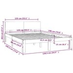 vidaXL Cadre de lit sans matelas blanc 135x190 cm
