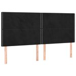 vidaXL Sommier à lattes de lit avec matelas Noir 180x200 cm Velours