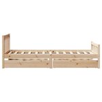 vidaXL Cadre de lit sans matelas 100x200 cm bois massif de pin