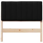 vidaXL Tête de lit capitonnée Marron et Noir 90 cm Pin massif