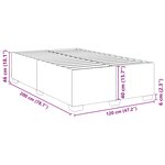vidaXL Cadre de lit Noir 120x200 cm Tissu