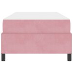 vidaXL Cadre de lit avec matelas Rose 100 x 200 cm tissu