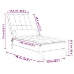 vidaXL Chaise longue de massage avec traversin taupe tissu