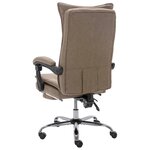 vidaXL Chaise de bureau Taupe Tissu