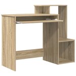 vidaXL Bureau en chêne de Sonoma Chêne de Sonoma MDF avec placage en chêne