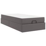 vidaXL Cadre de lit avec matelas avec matelas 2 Pièces Gris PVC