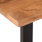 vidaXL Banc 160 cm bois d'acacia massif et acier