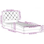vidaXL Cadre de lit sans matelas crème 90x200 cm tissu