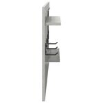 vidaXL Porte-manteau mural avec étagère Gris béton 90 x 10 x 50 cm