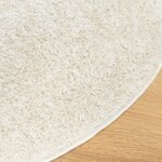 vidaXL Tapis ISTAN à poils longs aspect brillant crème Ø 200 cm