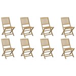 vidaXL Chaises de jardin pliantes lot de 8 48 5x57x90 cm bois d'acacia