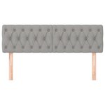vidaXL Têtes de lit 2 Pièces Gris clair 80x7x78/88 cm Tissu