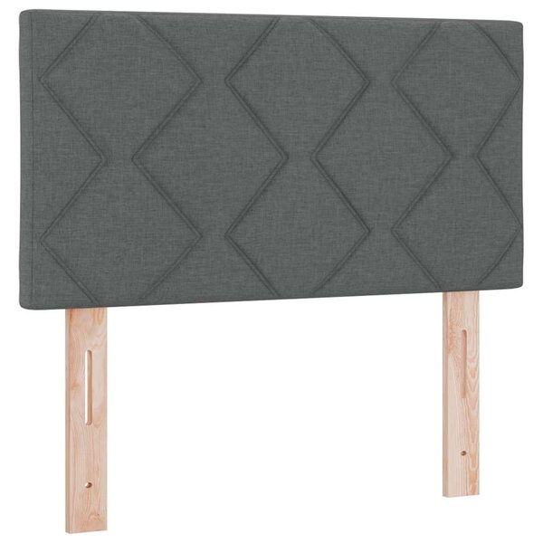 vidaXL Tête de lit avec tête de lit Gris foncé 80 cm Cuir synthétique