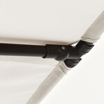 vidaXL Parasol de jardin avec mât en aluminium 180x110 cm blanc sable