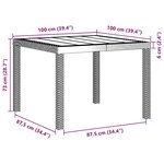vidaXL Ensemble repas jardin 3 Pièces Gris clair Compact Plastique