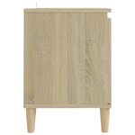 vidaXL Meuble TV avec pieds en bois massif Chêne sonoma 103 5x35x50 cm