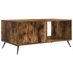 vidaXL Table basse Chêne fumé 90 x 50 x 40 cm Bois d'ingénierie