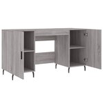 vidaXL Bureau sonoma gris 140x50x75 cm bois d'ingénierie