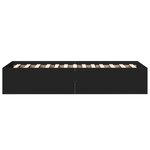 vidaXL Cadre de lit sans matelas noir 90x200 cm
