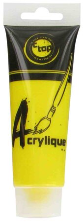 Peinture acrylique mate jaune tube 75 ml