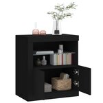 vidaXL Buffet avec lumières LED noir 60 5x37x67 cm