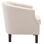 vidaXL Fauteuil beige tissu