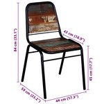 vidaXL Chaises à manger lot de 4 bois de récupération solide