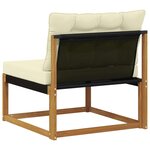vidaXL Sofa de milieu extérieur Bois d'acacia massif et Textilène
