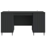 vidaXL Bureau avec étagère Noir 142 5 x 50 x 75 cm Bois d'ingénierie